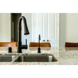 Concord LS8720DL Single-Handle 1-Hole Deck Mount Pull-Down Sprayer Kitchen Faucet, Matte Black