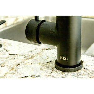 Concord LS8720DL Single-Handle 1-Hole Deck Mount Pull-Down Sprayer Kitchen Faucet, Matte Black