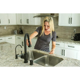 Concord LS8720DL Single-Handle 1-Hole Deck Mount Pull-Down Sprayer Kitchen Faucet, Matte Black