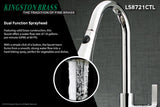 Continental LS8721CTL Single-Handle 1-Hole Deck Mount Pull-Down Sprayer Kitchen Faucet, Polished Chrome