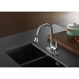 Continental LS8721CTL Single-Handle 1-Hole Deck Mount Pull-Down Sprayer Kitchen Faucet, Polished Chrome