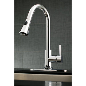 Concord LS8721DL Single-Handle 1-Hole Deck Mount Pull-Down Sprayer Kitchen Faucet, Polished Chrome