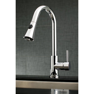 Concord LS8721DL Single-Handle 1-Hole Deck Mount Pull-Down Sprayer Kitchen Faucet, Polished Chrome