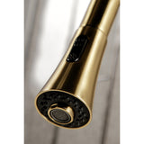 Concord LS8723DL Single-Handle 1-Hole Deck Mount Pull-Down Sprayer Kitchen Faucet, Brushed Brass