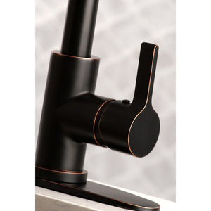 Continental LS8726CTL Single-Handle 1-Hole Deck Mount Pull-Down Sprayer Kitchen Faucet, Naples Bronze
