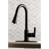Continental LS8726CTL Single-Handle 1-Hole Deck Mount Pull-Down Sprayer Kitchen Faucet, Naples Bronze