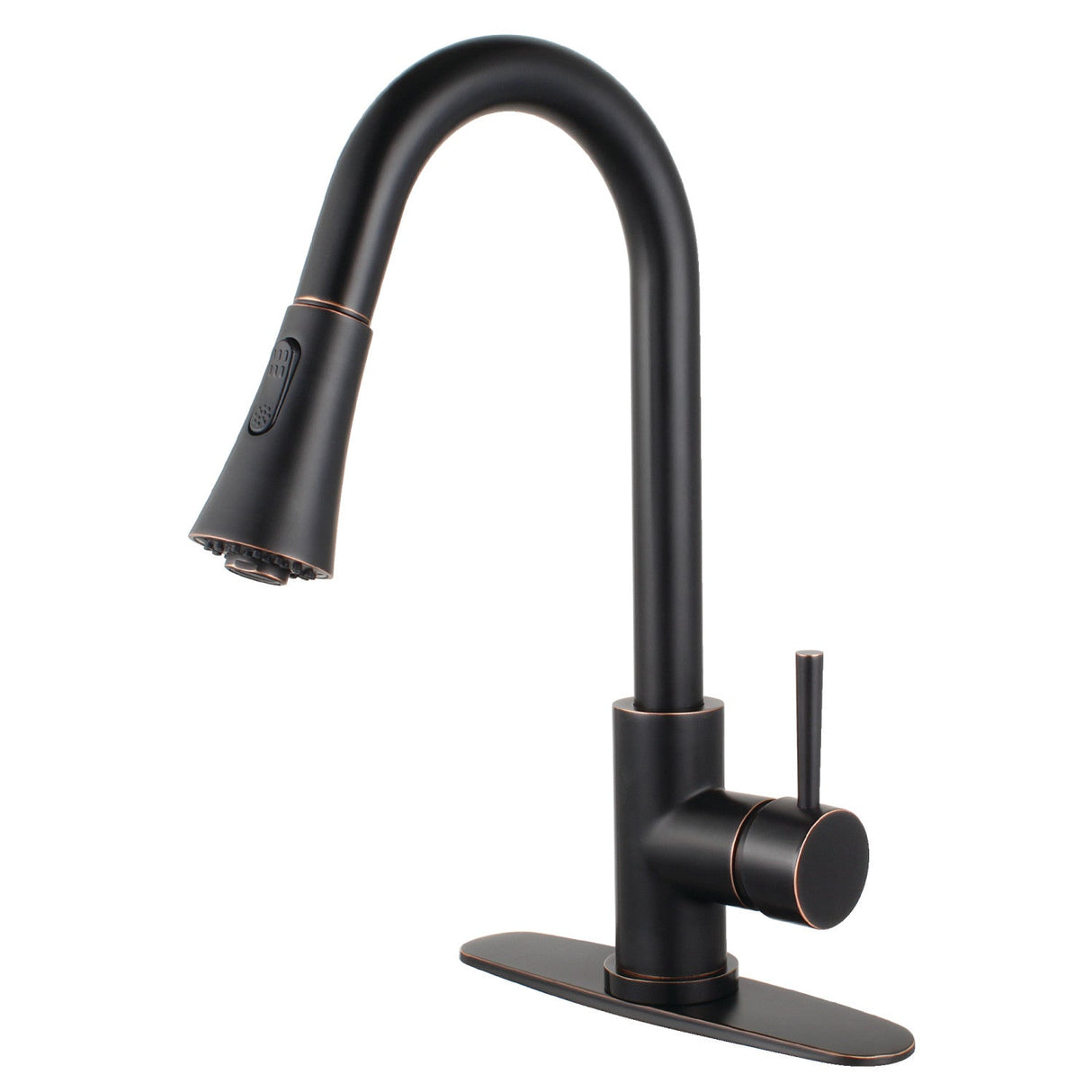 Concord LS8726DL Single-Handle 1-Hole Deck Mount Pull-Down Sprayer Kitchen Faucet, Naples Bronze