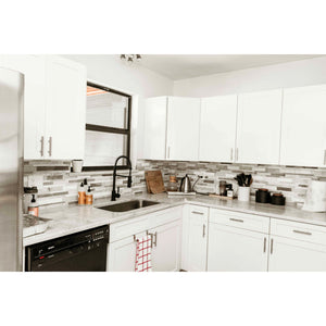 Kaiser LS8770DKL Single-Handle 1-Hole Deck Mount Pre-Rinse Kitchen Faucet, Matte Black