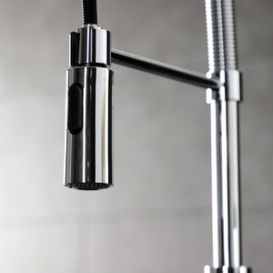 Continental LS8771CTL Single-Handle 1-Hole Deck Mount Pre-Rinse Kitchen Faucet, Polished Chrome