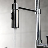 Concord LS8771DL Single-Handle 1-Hole Deck Mount Pre-Rinse Kitchen Faucet, Polished Chrome