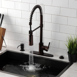 Concord LS8775DL Single-Handle 1-Hole Deck Mount Pre-Rinse Kitchen Faucet, Oil Rubbed Bronze