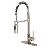 Concord LS8778DL Single-Handle 1-Hole Deck Mount Pre-Rinse Kitchen Faucet, Brushed Nickel