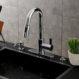 Continental LS8781CTL Single-Handle 1-Hole Deck Mount Pull-Down Sprayer Kitchen Faucet, Polished Chrome