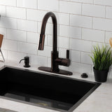 Continental LS8785CTL Single-Handle 1-Hole Deck Mount Pull-Down Sprayer Kitchen Faucet, Oil Rubbed Bronze
