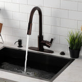 Continental LS8785CTL Single-Handle 1-Hole Deck Mount Pull-Down Sprayer Kitchen Faucet, Oil Rubbed Bronze