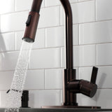 Continental LS8785CTL Single-Handle 1-Hole Deck Mount Pull-Down Sprayer Kitchen Faucet, Oil Rubbed Bronze