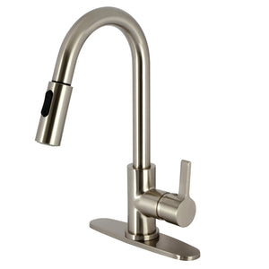 Continental LS8788CTL Single-Handle 1-Hole Deck Mount Pull-Down Sprayer Kitchen Faucet, Brushed Nickel