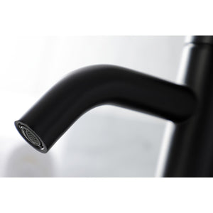 Concord LSF8220DL Single-Handle 1-Hole Deck Mount Bathroom Faucet with Push Pop-Up, Matte Black