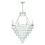 Lucille 8 Light Antique Silver Chandelier LUC-A9068-SA