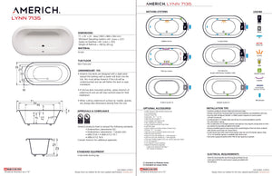 Americh LY7135TA5-BI Lynn 7135 - Tub Only / Airbath 5 - Biscuit