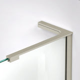 DreamLine Unidoor-X 64 1/2 in. W x 30 3/8 in. D x 72 in. H Frameless Hinged Shower Enclosure in Brushed Nickel