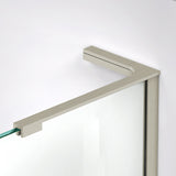DreamLine Elegance-LS 62 - 64 in. W x 72 in. H Frameless Pivot Shower Door in Brushed Nickel