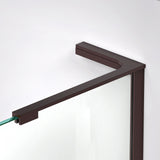 DreamLine Unidoor-X 65-65 1/2 in. W x 72 in. H Frameless Hinged Shower Door in Oil Rubbed Bronze