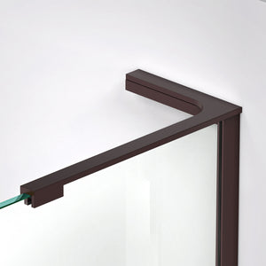 DreamLine Unidoor-X 51 in. W x 72 in. H Frameless Hinged Shower Door in Oil Rubbed Bronze