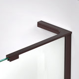 DreamLine Prism Plus 40 in. x 74 3/4 in. Frameless Neo-Angle Shower Enclosure in Oil Rubbed Bronze with White Base