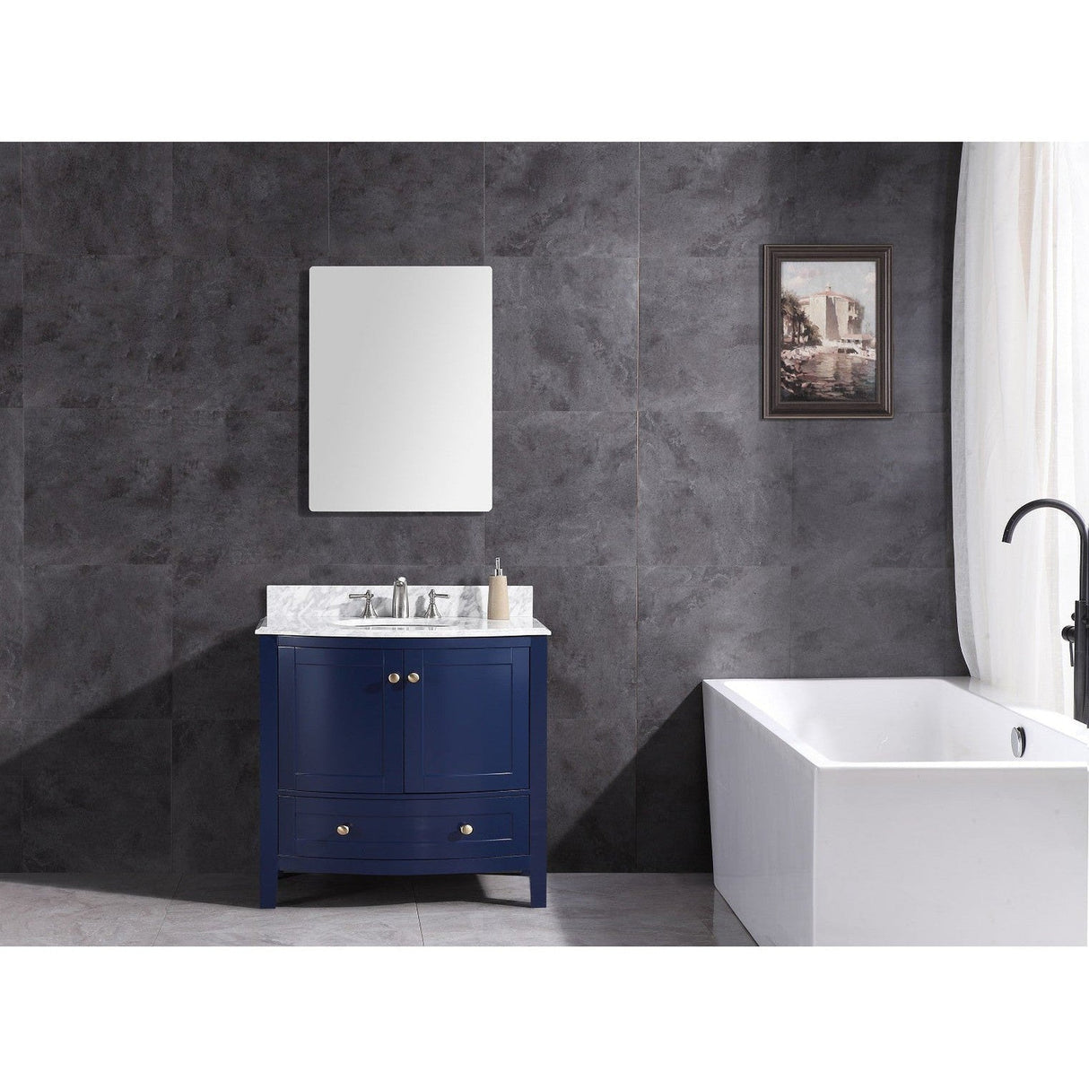 Legion Furniture 36" BLUE BATHROOM VANITY-PVC WT9309-36-B-PVC