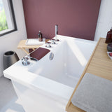 DreamLine Levantine 60 in. L x 23 in. H White Acrylic Freestanding Bathtub