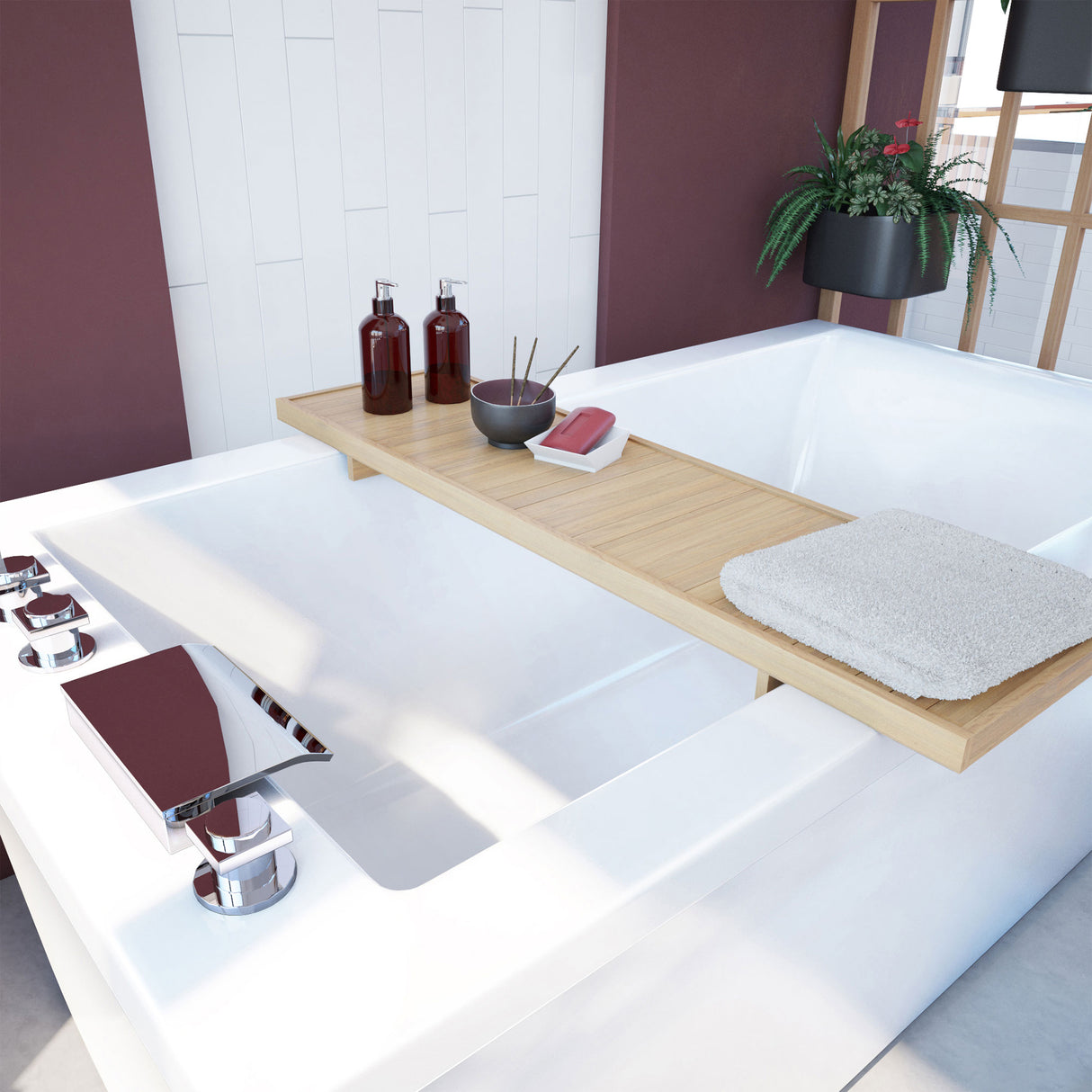 DreamLine Levantine 60 in. L x 23 in. H White Acrylic Freestanding Bathtub