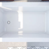 DreamLine Levantine 60 in. L x 23 in. H White Acrylic Freestanding Bathtub