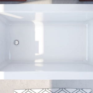DreamLine Levantine 60 in. L x 23 in. H White Acrylic Freestanding Bathtub