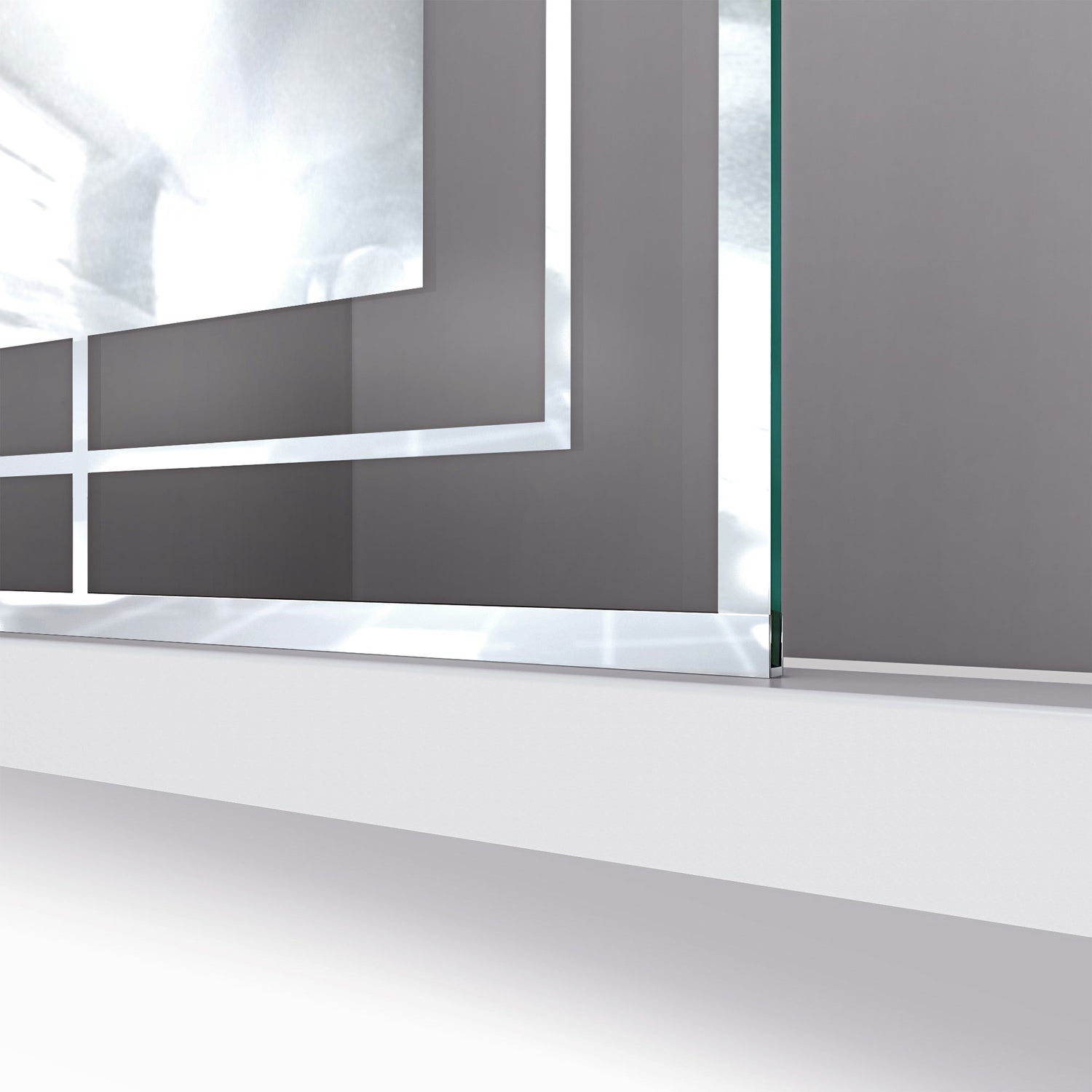 DreamLine Unidoor Mira 58-58 1/4 in. W x 72 in. H Frameless Hinged Shower Door in Chrome