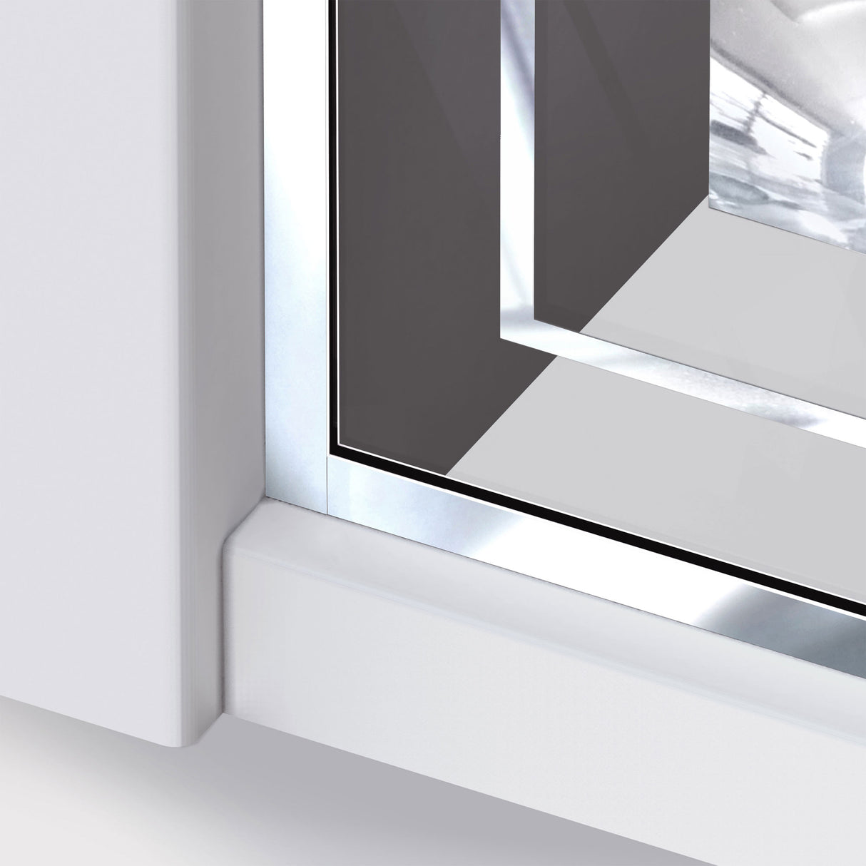 DreamLine Unidoor Mira 58-58 1/4 in. W x 72 in. H Frameless Hinged Shower Door in Chrome