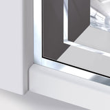 DreamLine Unidoor Mira 58-58 1/4 in. W x 72 in. H Frameless Hinged Shower Door in Chrome
