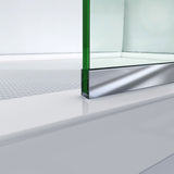 DreamLine Linea Two Adjacent Frameless Shower Screens 34 in. and 30 in. W x 72 in. H, Open Entry Design in Oil Rubbed Bronze