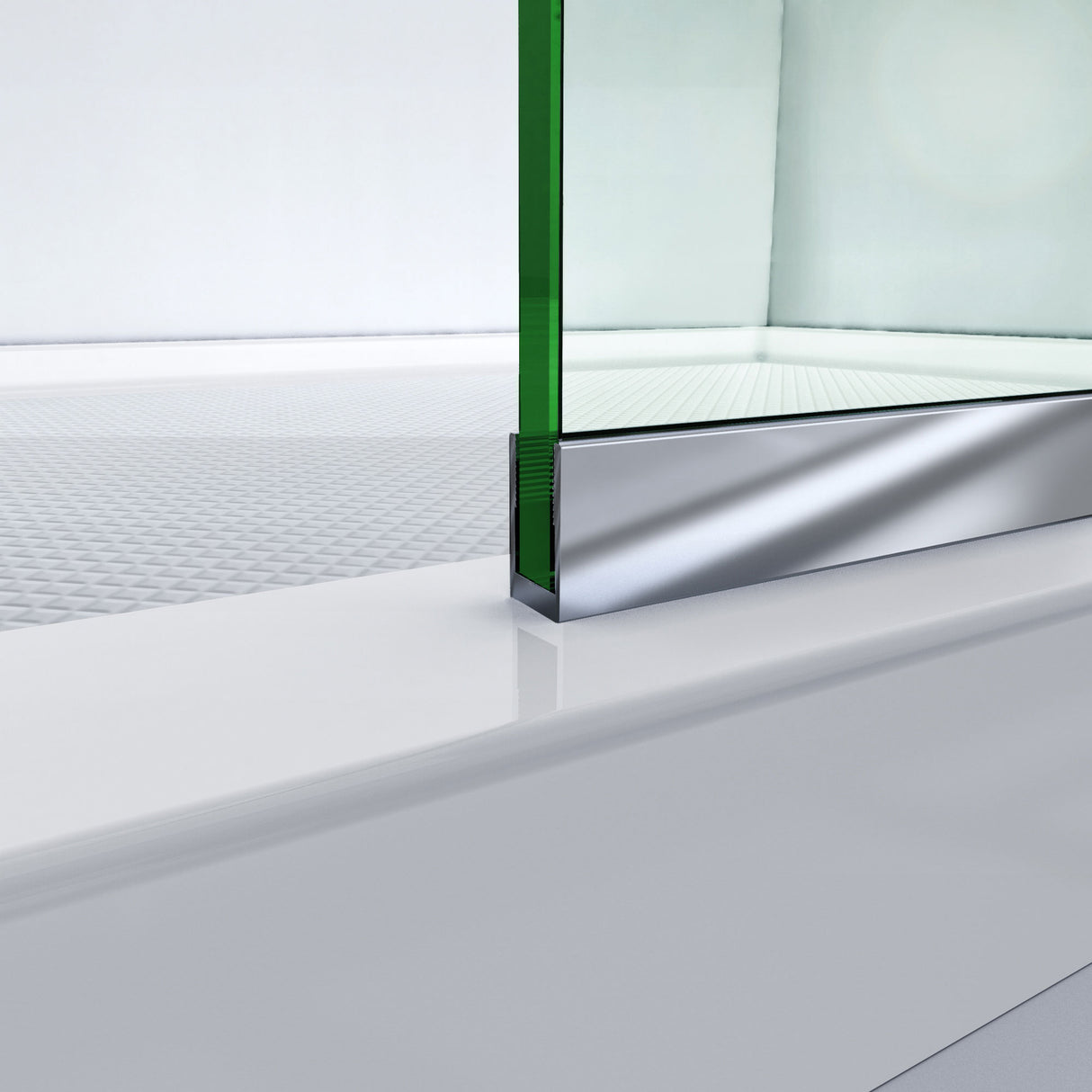 DreamLine Linea Two Individual Frameless Shower Screens 34 in. W x 72 in. H each, Open Entry Design in Brushed Nickel