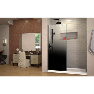 DreamLine Linea Ombre 34 in. W x 72 in. H Single Panel Frameless Shower Screen in Satin Black