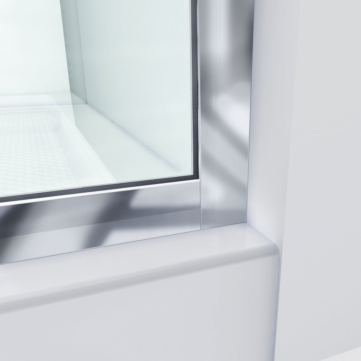 DreamLine Linea Two Individual Frameless Shower Screens 30 in. W x 72 in. H each, Open Entry Design in Chrome