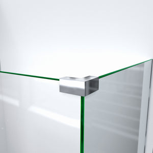 DreamLine Linea Two Individual Frameless Shower Screens 34 in. W x 72 in. H each, Open Entry Design in Chrome