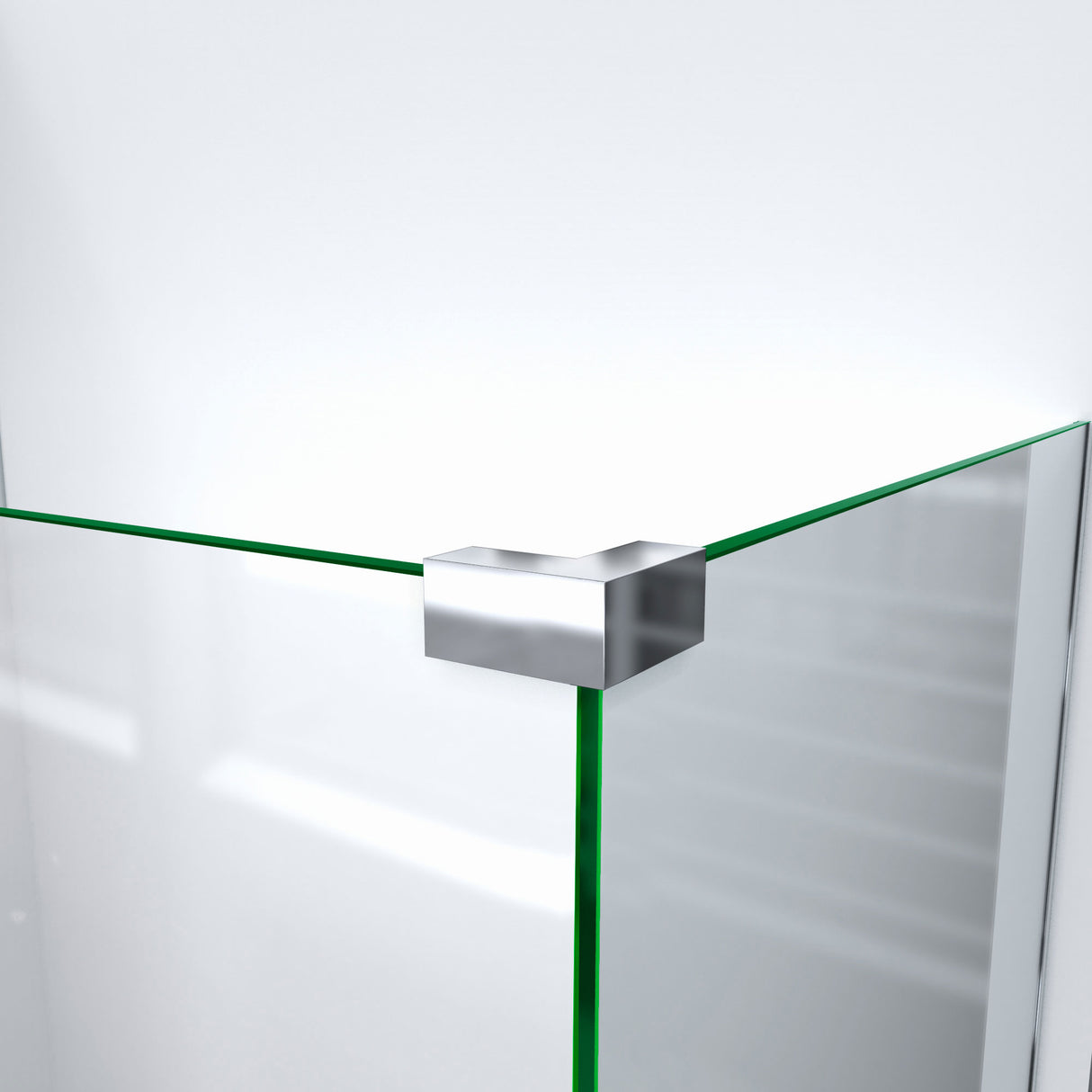DreamLine Linea Two Individual Frameless Shower Screens 30 in. W x 72 in. H each, Open Entry Design in Chrome