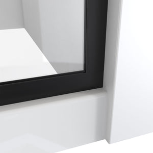 DreamLine Linea 30 in. W x 72 in. H Frameless Shower Screen in Satin Black