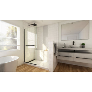 DreamLine Linea 30 in. W x 72 in. H Frameless Shower Screen in Satin Black