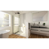 DreamLine Linea 34 in. W x 72 in. H Frameless Shower Screen in Satin Black