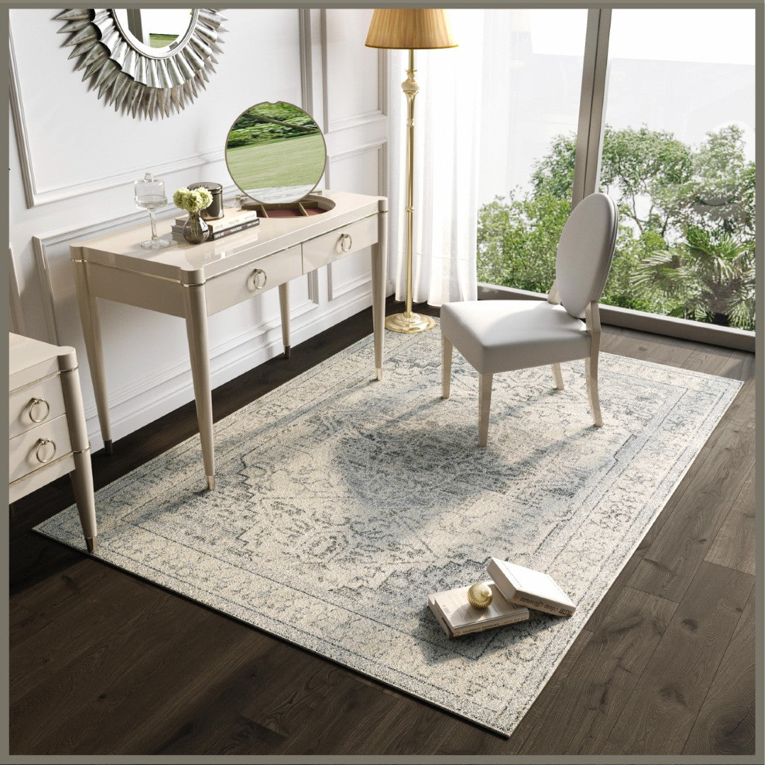 Eviva Venus 5' x 7' Geometric Gray Rug