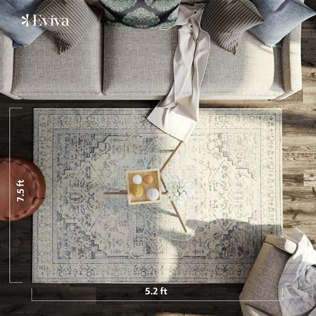 Eviva Venus 5' x 7' Geometric Gray Rug