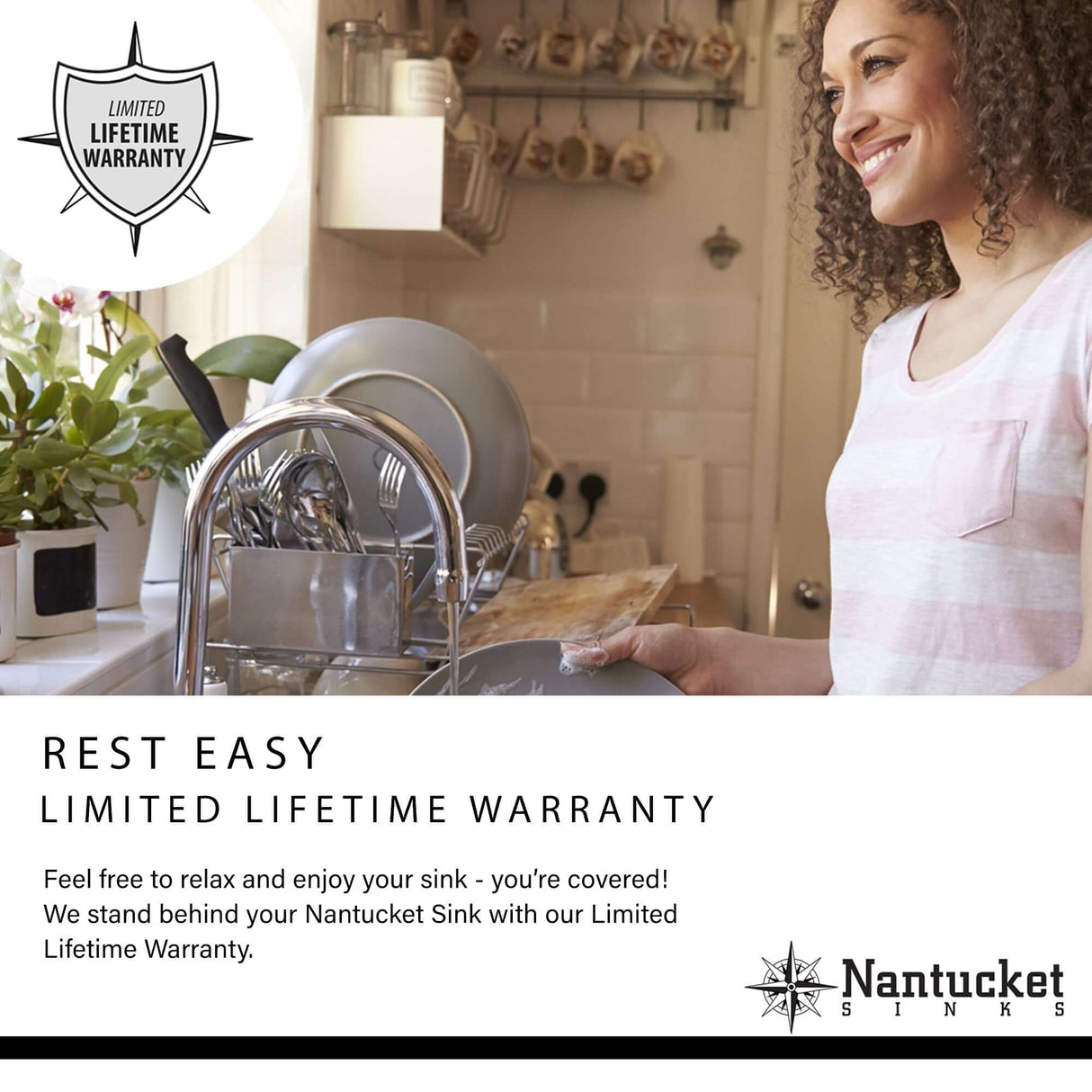 Nantucket Sinks' EZApron33-5.5 Patented Design Pro Series Single Bowl Undermount  Stainless Steel Kitchen Sink with 5.5 Inch Apron Front