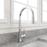 BOCCHI 2025 0001 SS Lugano 2.0 Pull-Down Kitchen Faucet in Stainless Steel